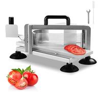 VEVOR Coupe-tomates Commerciale 4,8 mm Trancheuse à Tomates Manuelle en Inox