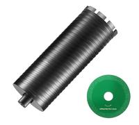 VEVOR Couronne Diamanté Humide/Sec 102 mm, Profondeur de Perçage de 241 mm, Foret à Béton avec Adaptateur de Foret Pilote et Lame de Scie, Filetage Intérieur 16-279 mm, Soudage au Laser, pour Brique