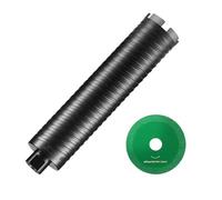 VEVOR Couronne Diamanté Humide/Sec 63,5 mm, Profondeur de Perçage de 241 mm, Foret à Béton avec Adaptateur de Foret Pilote et Lame de Scie, Filetage Intérieur 16-279 mm, Soudage au Laser, pour Brique