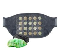 VEVOR Coussin Chauffant Électrique Infrarouge Lointain, 10 Pierres de Jade 10 Pierres de Tourmaline, Ceinture Chauffante Massage Vibration 3 Niveaux pour Soulager Douleur de Taille, Lombaires, Abdomen