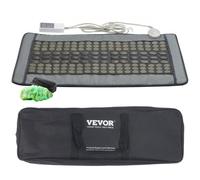 VEVOR Coussin Chauffant Électrique Infrarouge Lointain, 108 Pierres de Jade 42 Pierres de Tourmaline, Tapis Chauffant avec Contrôleur Intelligent, Arrêt Auto, pour Soulager Douleur Dorsale, 800x557 mm