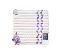 VEVOR Coussin Chauffant Infrarouge Lointain en Améthyste Tapis de Thérapie Pierres Précieuses, Ions Négatifs, 39°C-70°C, Minuterie 0-720 min, pour Soulager les Douleurs du Dos, Hanche, 460 x 460 mm