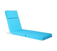 VEVOR Coussin de Bain de Soleil, 183x53,3 cm, Coussin de Chaise Longue Jardin, Lot de 2, Imperméable Épais Résistant à Décoloration, avec Attaches, pour Terrasse, Patio, Bord de Piscine, Bleu Sarcelle