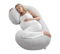 VEVOR Coussin de Grossesse, Forme C, Oreiller de Maternité pour Tout Corps, Oreiller Soutien Ergonomique Doux Respirant avec Housse Amovible Lavable, pour Dormir, Soulager Dos, Ventre, Hanches, Jambes