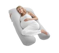 VEVOR Coussin de Grossesse, Forme U, Oreiller de Maternité pour Tout Corps, Oreiller Soutien Ergonomique Doux Respirant avec Housse Amovible Lavable, pour Dormir, Soulager Dos, Ventre, Hanches, Jambes