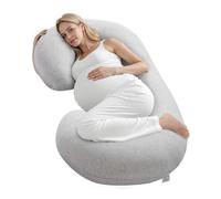 VEVOR Coussin de Grossesse, Forme C, Oreiller de Maternité pour Tout Corps, Oreiller Soutien Ergonomique Doux Respirant avec Housse Amovible Lavable, pour Dormir, Soulager Dos, Ventre, Hanches, Jambes