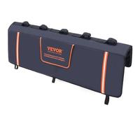 VEVOR Coussin de Protection de Hayon 135x83 cm Coussin de Hayon Porte-Vélos avec 5 Sangles de Fixation Housse de Protection pour Hayon de Pick-up 2 Poches à Outils Transport 5 Vélos Kayak Échelle VTT