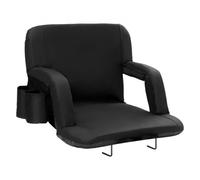 VEVOR Coussin de Siège de Stade Portable, Siège de Gradin Inclinable avec Soutien Dorsal, Chaise de Stade Pliable et Rembourrée, avec Large Dossier et Porte-gobelet, pour Plage, Camping, Concerts