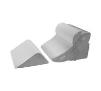 VEVOR Coussin Incliné Lit, Oreiller Triangulaire Orthopédique Réglable, Rembourrage Mousse, Housse Lavable, Coussin de Lecture Lit pour Soulagement Reflux Acide, Soutien Dos, Jambes, Cou, Blanc/Gris