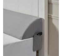 VEVOR Coussin Remplissage Tête de Lit Taille King, Coussin Comble Espace Entre Tête de Lit et Matelas de 0-127 mm, Cale-tête en Mousse à Haute Densité 25D, avec Poche Latérale, 1930x200x152 mm, Gris