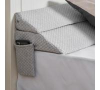 VEVOR Coussin Remplissage Tête de Lit Taille King, Coussin Comble Espace Entre Tête de Lit et Matelas 0-177,8 mm, Cale-tête en Mousse à Haute Densité 25D, avec Poche Latérale, 1930x254x152 mm, Gris