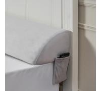 VEVOR Coussin Remplissage Tête de Lit Taille King, Coussin Comble Espace Entre Tête de Lit et Matelas de 0-177,8 mm, Cale-tête en Peluche Courte et Douce, avec Poche Latérale, 1930x254x152 mm, Gris