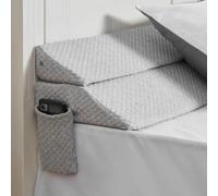 VEVOR Coussin Remplissage Tête de Lit Taille Queen Coussin Comble Espace Entre Tête de Lit et Matelas 0-177,8 mm, Cale-tête en Mousse à Haute Densité 25D, avec Poche Latérale, 1524x254x152 mm, Gris