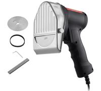 VEVOR Couteau à Kebab Électrique 80 W, Trancheuse à Viande Turc Shawarma Döner Kebab Commerciale en Inox, avec 2 Lames Diamètre 100 mm, Épaisseur Réglable 0-8 mm, pour Restaurant, Snack-bar, Barbecue