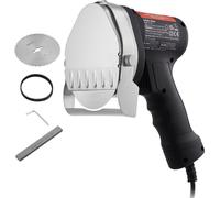 VEVOR Couteau à shawarma électrique, 80 W, Couteau à kebab turc, Trancheur gyroscopique commercial en acier inoxydable, Trancheur de viande pour kebab kebab avec 2 lames, diamètre de la lame 10 cm