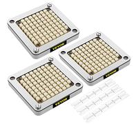 VEVOR Couteau Coupe-frites, 9,5 mm, 3 Lames de Rechange avec 6 Couteaux Supplémentaires, Bloc Poussoir en Acier Inoxydable pour Couper Pommes de Terre, Carottes, Oignons, Concombres, Champignons