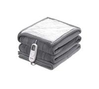 VEVOR Couverture Chauffante Électrique en Flanelle Douce et Laine d'Agneau 150x200 cm 9 Réglages de Temps 6 Niveaux de Chauffage, Arrêt Automatique Après 8 Heures, pour Anniversaire, Grand-mère, Gris