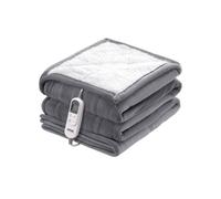VEVOR Couverture Chauffante Électrique en Flanelle Douce et Laine d'Agneau 150x200 cm 9 Réglages de Temps 6 Niveaux de Chauffage, Arrêt Automatique Après 8 Heures, pour Anniversaire, Grand-mère, Gris