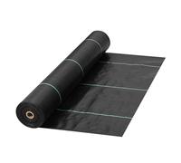 VEVOR Couverture Contre Les Mauvaises Herbes, 5,8 oz, Tissu paysager de barrière Herbe 1,2 x 91,4 m, géotextile tissé Couverture Robuste pour contrôle de l'herbe pour Jardin, Patio, Jardinage, Noir