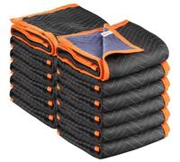 VEVOR Couverture de Déménagement, Lot de 12, 183 x 101 cm, avec Rembourrage en Coton, Tissu Non Tissé, Grandes Couvertures Garde Meubles pour Transport, Emballage, Protection Rayures Chocs de Meubles