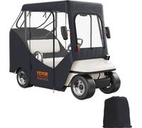 VEVOR Housse pour Voiturette de Golf, Compatible avec EZGO TXT RXV 2 Places, Toit Court 149,5 cm, Bâche Golfette Imperméable en Polyester 600D, pour la Plupart de Voiturette, Golfeur, Extérieur