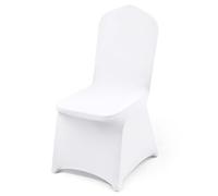 VEVOR Couverture Housses de Chaise Blanc Élastique pour de Mariage 100 pièces