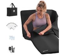 VEVOR Couverture Sauna Infrarouge 180x80 cm, Portable, en Tissu Oxford Léger, Chauffage Uniforme et Enveloppant pour Détente à Domicile, Température Réglable et Minuterie, avec Sac de Transport, Noir
