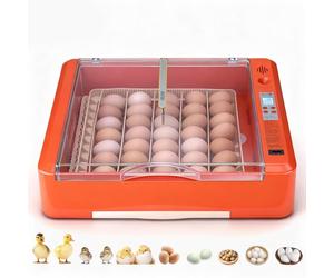 VEVOR Couveuse Œuf Automatique 36 Œufs de Poule Incubateur Œuf pour Éclosion Œufs de Volaille Poussins Canetons Oies Cailles, Mire LED Bac à Eau Contrôle Température Humidité Fenêtre Transparente 360°