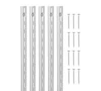 VEVOR Crémaillère d'étagère 990 mm – Rail mural à perforation simple, Lot de 10, acier