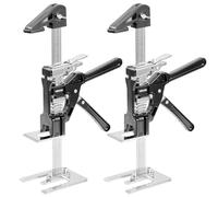 Cric à Bras 2PCs-VEVOR-Lève Meubles Portes Plaques avec Capacité 200 kg-Outil de Levage Manuel jusqu'à 16,5 cm-Noir