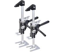 VEVOR Cric à Bras 2PCs, Lève Meubles Portes Plaques avec Capacité 200 kg, Outil de Levage Manuel jusqu'à 23,5 cm, avec Niveau Magnétique, 2 Modes de Réglage, pour Fenêtres, Installation, Noir