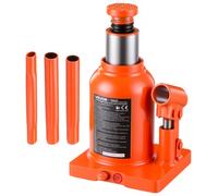 VEVOR Cric Bouteille Hydraulique, 12 tonnes, Plage de Levage 152-272 mm, pour Camionnette Réparation Auto Atelier, Compact et Portable, Cric de Levage Soudé, Longue Poignée à 3 Sections, Orange