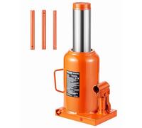 VEVOR Cric bouteille hydraulique 50 t, cric bouteille soudé avec longue poignée en 3 sections, gamme de levage 280-440 mm, pour voiture, pick-up, camion, réparation automobile, ingénierie industrielle