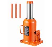 VEVOR Cric bouteille hydraulique 50 t, cric bouteille soudé avec longue poignée en 3 sections, gamme de levage 280-440 mm, pour voiture, pick-up, camion, réparation automobile, ingénierie industrielle