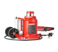 VEVOR Cric Bouteille Hydraulique et Pneumatique Capacité 50 T, Cric de Levage pour Voiture Plage 26,5-41 cm, avec Pompe, pour Entretien Réparation Automobile SUV Camion, Atelier Garage, Rouge