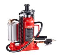 VEVOR Cric Bouteille Hydraulique Pneumatique Capacité 20 T Entretien Auto Rouge