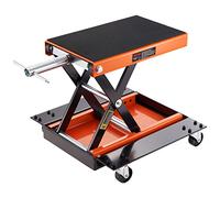 VEVOR Cric de Moto à Ciseaux 500 kg Hauteur de Levage 12-39 cm Pont Élévateur Hydraulique Plaque-Forme Antidérapante 37x23 cm Table Élévatrice Moto