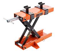 VEVOR Cric de Moto à Ciseaux 500 kg Hauteur de Levage 9,5-40 cm Pont Élévateur Hydraulique avec Selles Antidérapantes Table Élévatrice pour Moto avec Manivelle Amovible pour Entretien Quad ATV Atelier