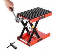 VEVOR Cric de Moto à Ciseaux Capacité 544kg Hauteur de Levage 10,5 à 38cm Large Plateau Noir et Orange