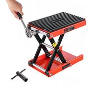 VEVOR Cric de Moto à Ciseaux Capacité de 544 kg, Pont Élévateur avec Large Plateau, Lève-moto Hauteur de Levage 10,5-38 cm, en Acier Robuste, avec Cliquet et Manivelle, pour Entretien Quad ATV