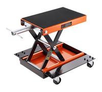 VEVOR Cric de Moto à Ciseaux 500 kg Hauteur de Levage 12-39 cm Pont Élévateur Hydraulique Plaque-Forme Antidérapante 37x23 cm Table Élévatrice Moto