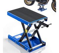 VEVOR Cric de Moto à Ciseaux, Pont Élevateur Compact Charge 499 kg Plage de Levage 9,5-34 cm, pour Entretien Motocross, Lève Moto en Acier, Table Élevatrice Plateau Large et Goupille de Verrouillage