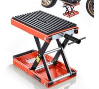 VEVOR Cric de Moto à Ciseaux, Pont Élevateur Compact Charge 680 kg Plage de Levage 10,5-35 cm, pour Entretien Motocross, Lève Moto en Acier, Table Élevatrice Plateau Large et Goupille de Verrouillage