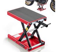VEVOR Cric de Moto à Ciseaux, Pont Élevateur Portable Charge 499 kg Plage de Levage de 9,5 à 34 cm, pour Entretien Motocross, Lève Moto en Acier avec Plateau Large et Goupille de Verrouillage