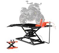 VEVOR Cric de Moto avec Capacité de Charge 680 kg, Pont Élévateur Pneumatique Hauteur de Levage 18-94 cm, Table de Levage de Moto Stable avec Établi Amovible, pour Entretien Réparation Quad VTT