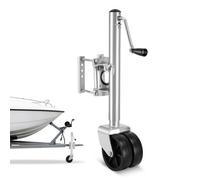 VEVOR Cric de Remorque à Roue Capacité Charge 907 kg Roue Jockey pour Remorque de Bateaux Camping-cars Utilitaires, avec Double Roue en Polypropylène, Poignée Ergonomique, Plage de Levage 381-685 mm
