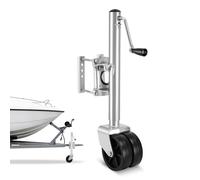 VEVOR Cric de Remorque à Roue Capacité Charge 907 kg Roue Jockey pour Remorque de Bateaux Camping-Cars Utilitaires, avec Double Roue en Polypropylène, Poignée Ergonomique, Plage de Levage 381-685 mm