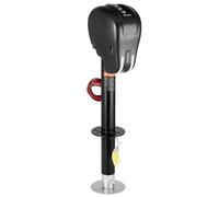 VEVOR Cric de Remorque Électrique, 1588 kg, Cric de Camping-car Robuste avec Connecteur à 2 Voies, Fonction Mémoire, Manivelle, Lumière LED, Plage de Levage 240-760 mm, pour Remorques Camping-cars