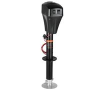 VEVOR Cric de Remorque Électrique, 2267 kg, Cric de Camping-car Robuste avec Connecteur à 2 Voies, Manivelle, LED, Plage de Levage 255-860 mm, Résistant aux Intempéries, pour Remorques Camping-cars