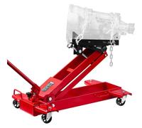 VEVOR Cric de Transmission à Profil Bas Capacité 1 T, Cric de Fosse avec Hauteur de Levage 18,5-70 cm, Roues Pivotantes Flexibles à 360°, Support Boîte de Vitesse pour Garage Atelier Réparation